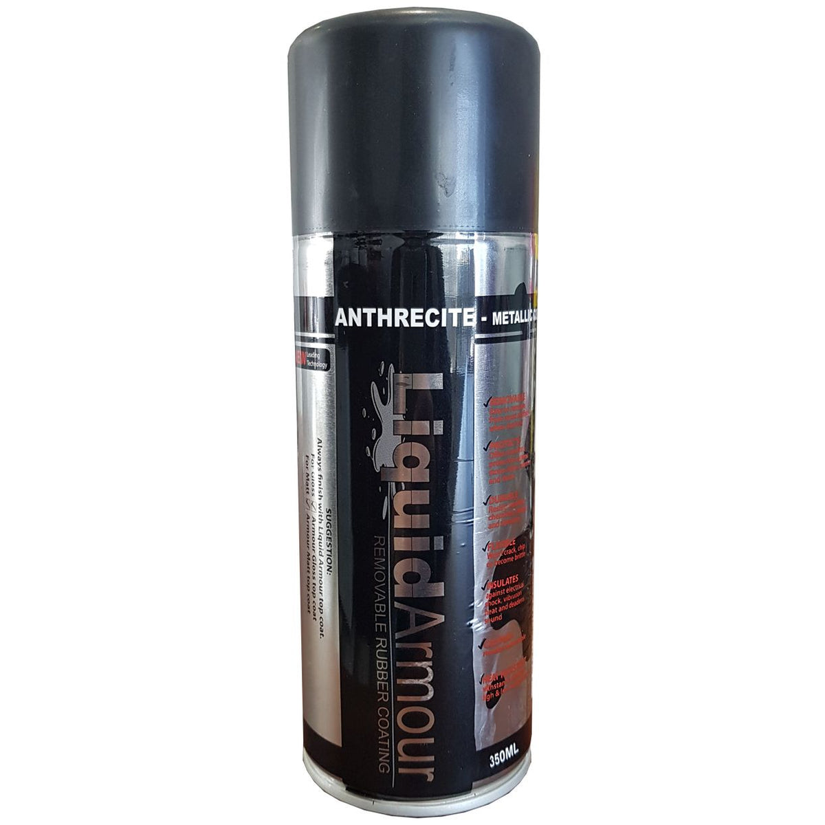 Liquid Armour Removable Synthetic Rubber Coating 350ml Aerosol - Anthrecite