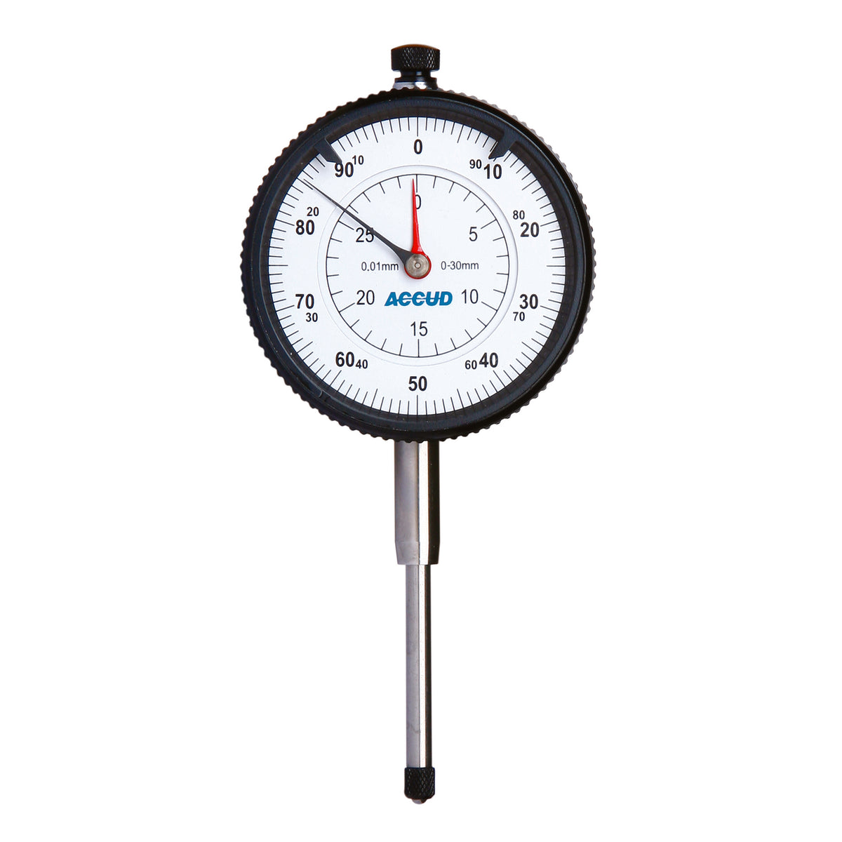 Accud - Dial Indicator - Flat Back - with Spare Lug