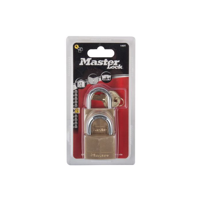 Mackie - Master Pad Lock Brass 2Pack 50mm Keyd Alike