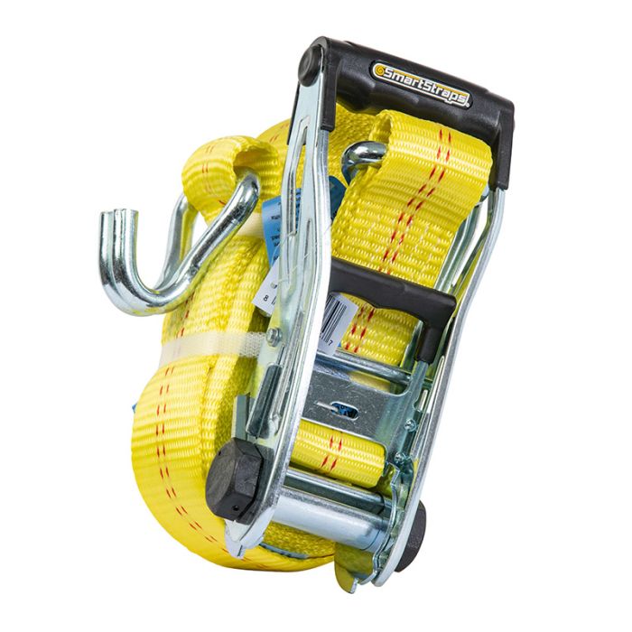 SmartStraps - 9m Heavy Duty Double 'J' Hook Tie Down Ratchet - Yellow