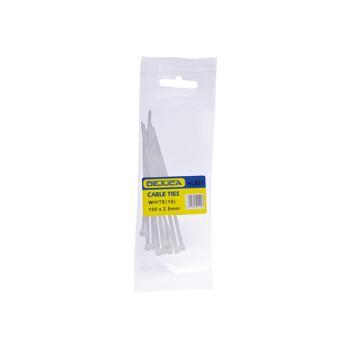 Dejuca - Cable Ties - Natural - 100mm X 2.5mm - 10/pkt