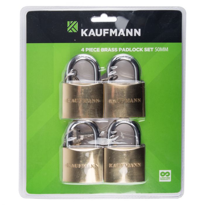Kaufmann - Brass Lock Set 4 Piece 50mm