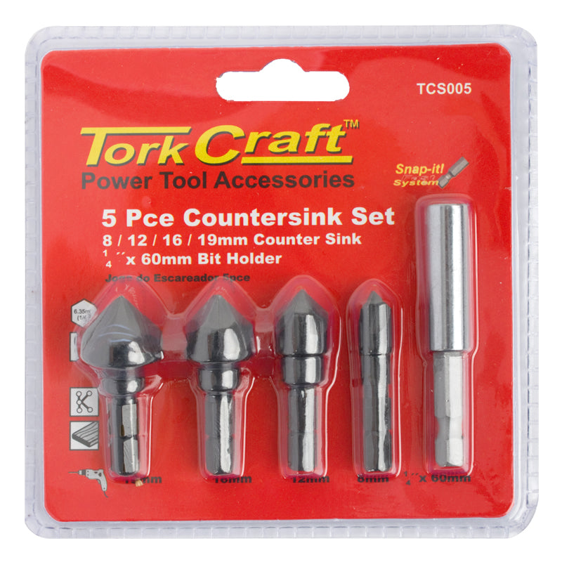 Tork Craft - Countersink 5 Piece Set