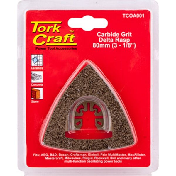Tork Craft Quick Change Carbide Grit Delta Rasp 80mm(3-1/8')