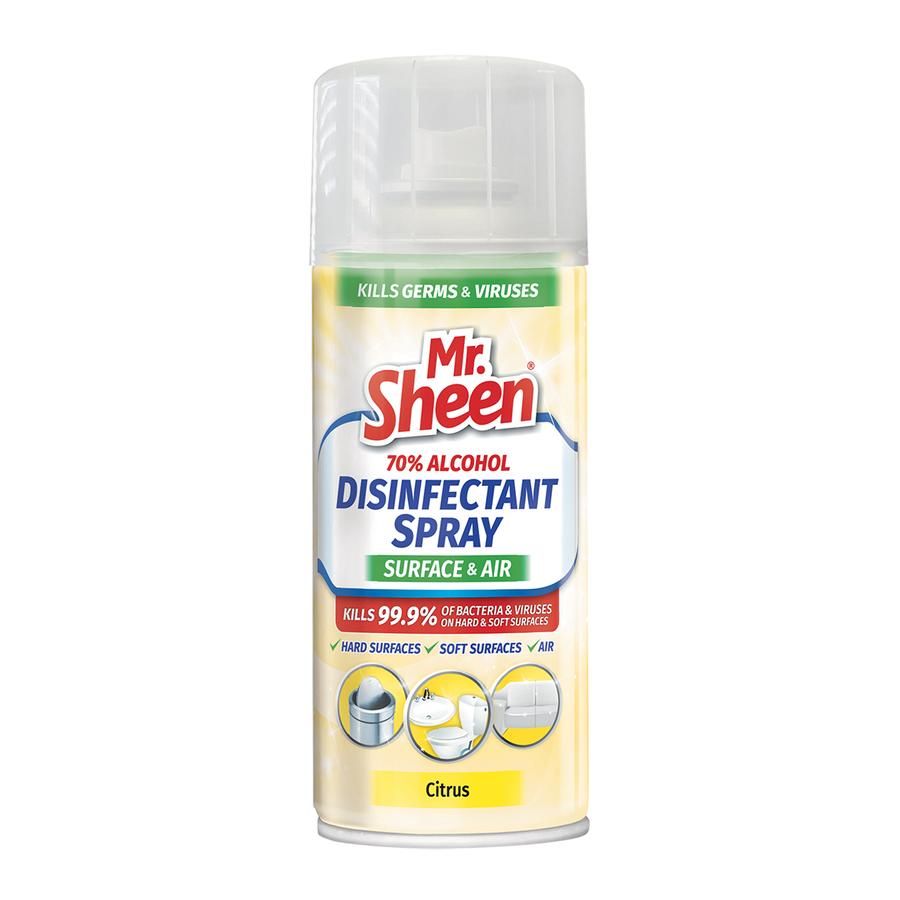 Mr Sheen Disinfectant Spray Surface And Air Citrus 500Ml - 2 Pack