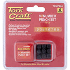 Tork Craft Number Punch Set 10mm (0-9mm) Black Finish