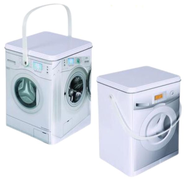 Washing Powder Storage Tin Washing Machine 15x15x21cm x 2