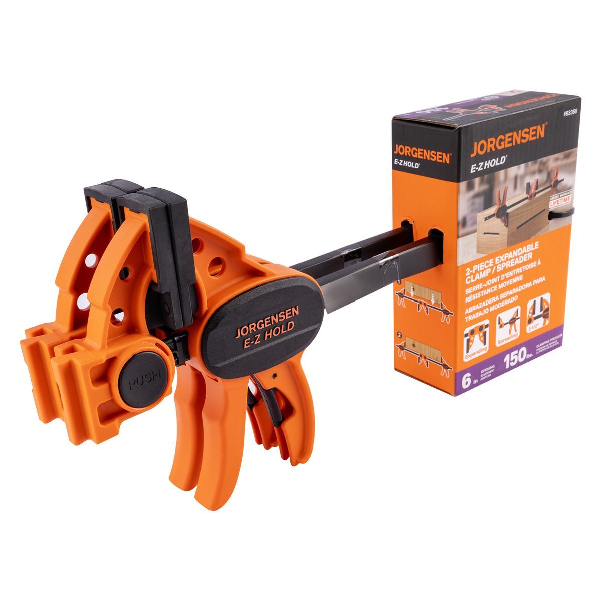 Jorgensen 2Pk E-Z Hold 6'Light Duty Expandable Clamp- Spreader