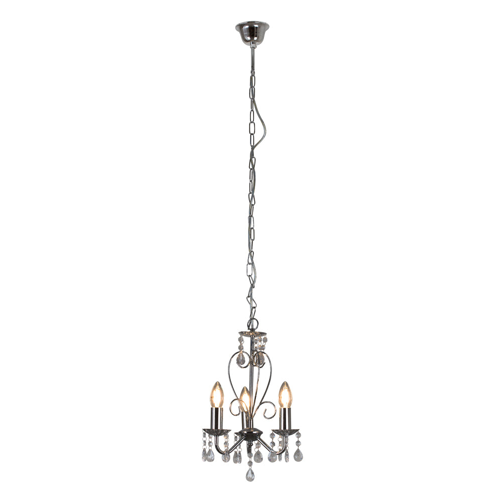 Cleo - 3 Lights - Chandelier - 255mm - Chrome