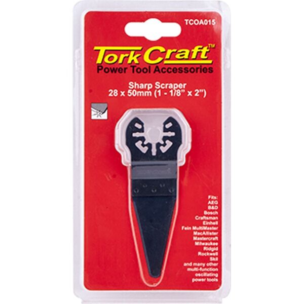 Tork Craft Quick Change Sharp Scraper 28X50mm(1-1/8'X2')