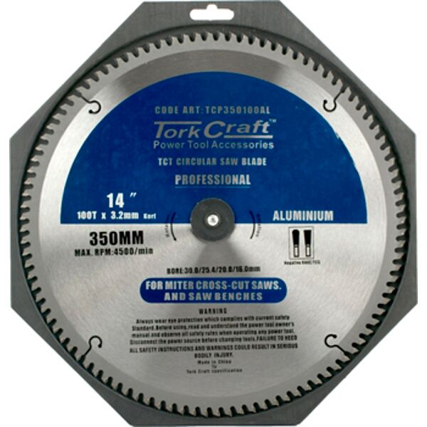 Tork Craft Blade Contractor Alum 350 X 100T TCG Neg Circular Saw TCT