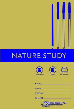 Freedom Stationery 72 Page A4 F&M Nature Study Book