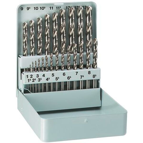 Alpen Cobalt Drill Bit Set 25 Piece 1-13mm X 0.5 In Metal Case