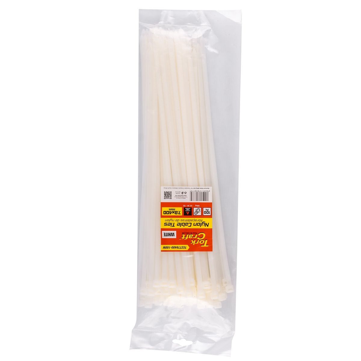 Tork Craft Nylon Cable Ties 7.6Mm X 400Mm White 100Pc