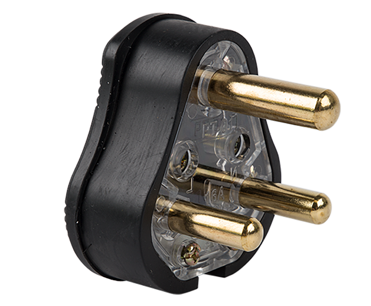 Electricmate Heavyduty Solid Bras/Pin Rubber Plug Top