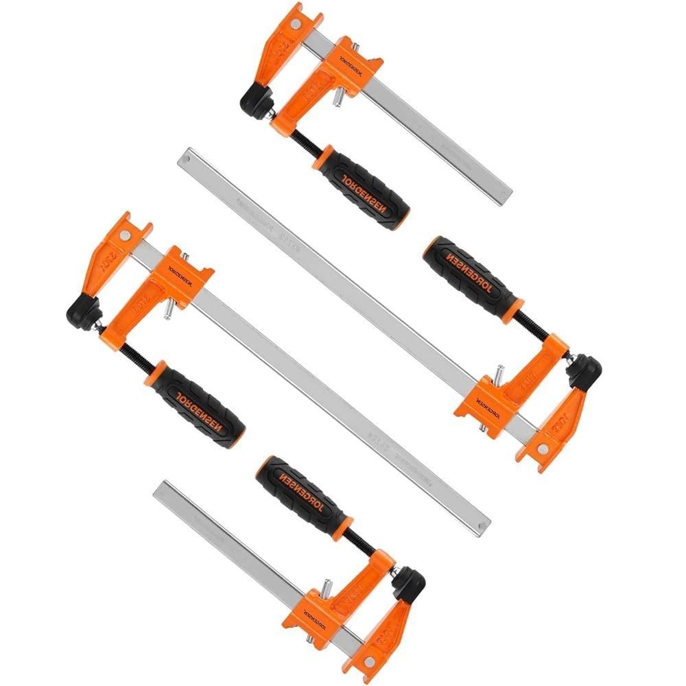 Jorgensen Medium Duty Steel Bar Clamp 4Pc Set 2 X 150Mm & 2 X 305Mm