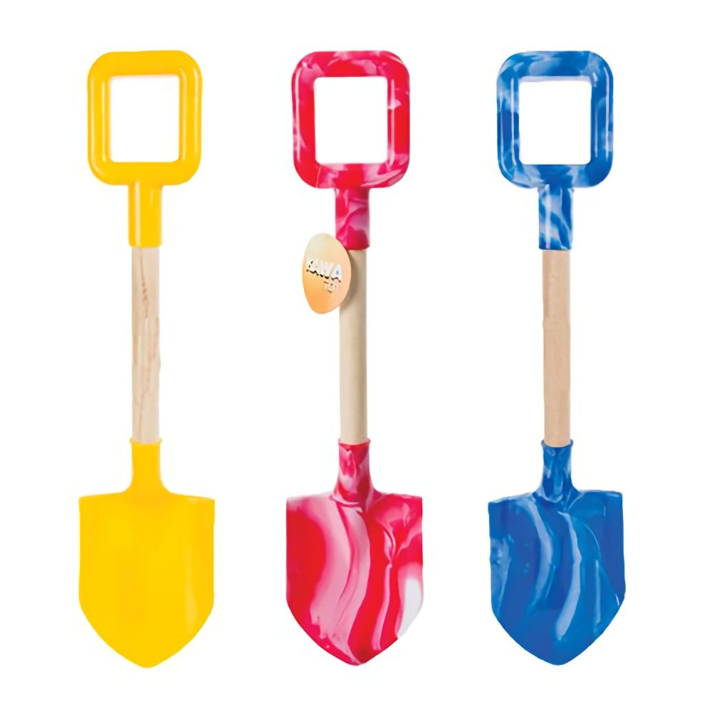Bulk Pack x 6 Beach Spade Wooden & Plastic Handle 40cm