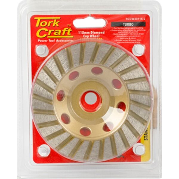 Tork Craft Dia. Cup Wheel 115 x 22.23mm Turbo Laser Welded
