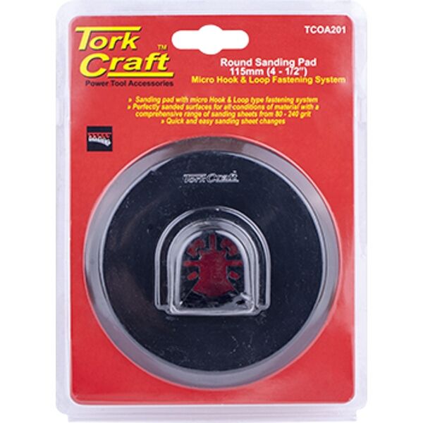 Tork Craft Quick Change Base & Arbor 115mm Micro Sanding - Hook & Loop Pad