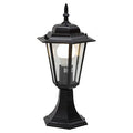 Lantern 6 Panel Pedestal Black