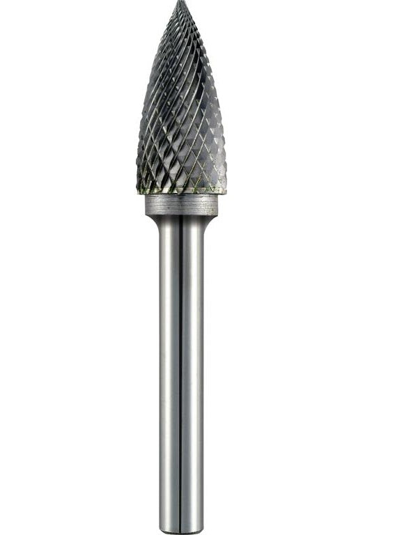 ALPEN - TC Rotary Burr 6mm Arc Pointed Nose for Hard Metals