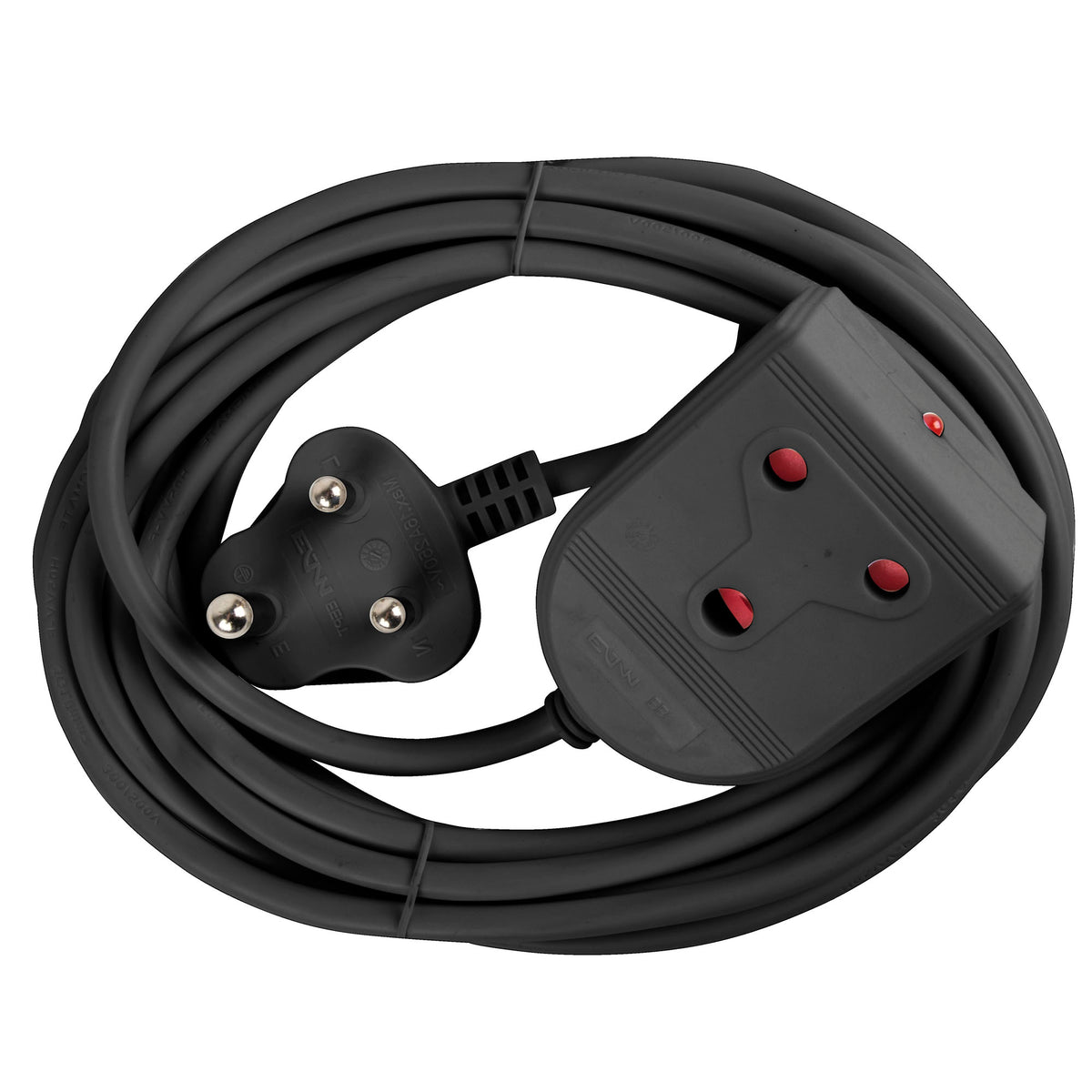 Extension - Lead - 16A - E/Mate - Black - 5m