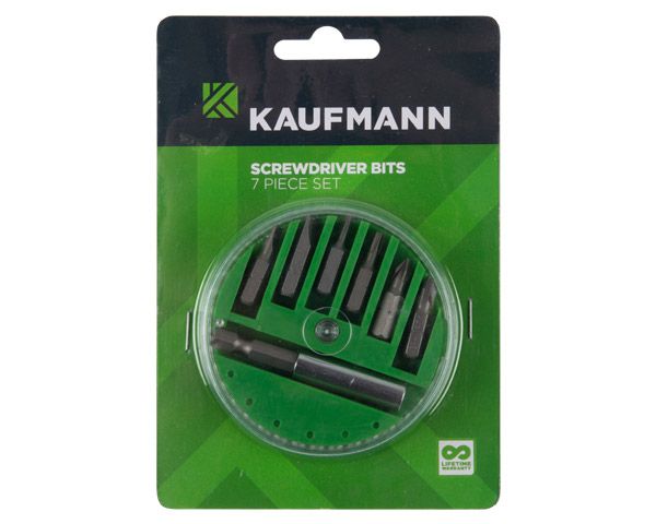 Kaufmann Screwdriver Bit Set - 7 Piece