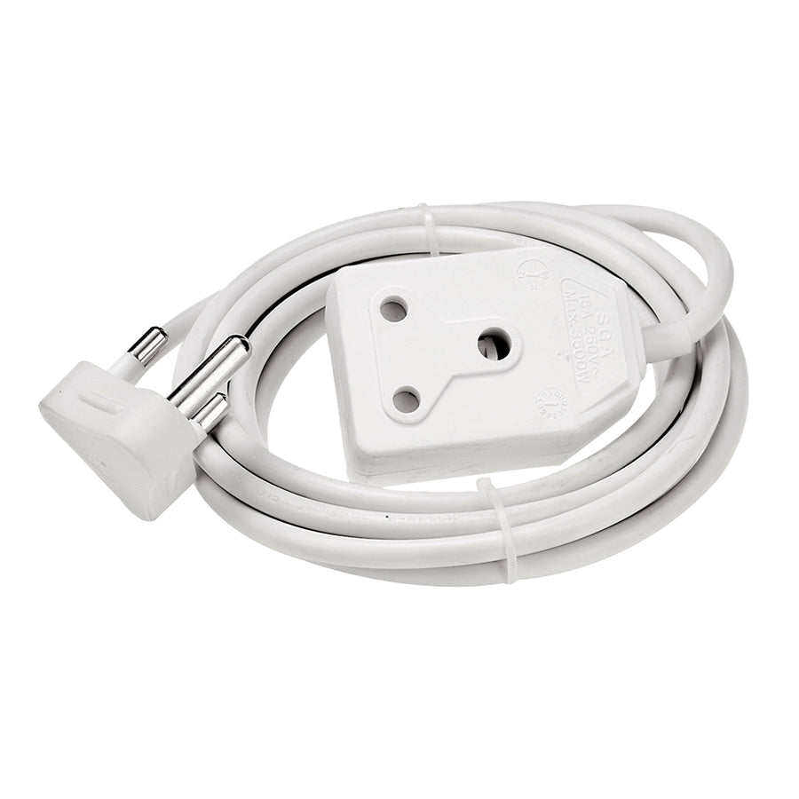 Extension Lead 3Mx1.5Mm White