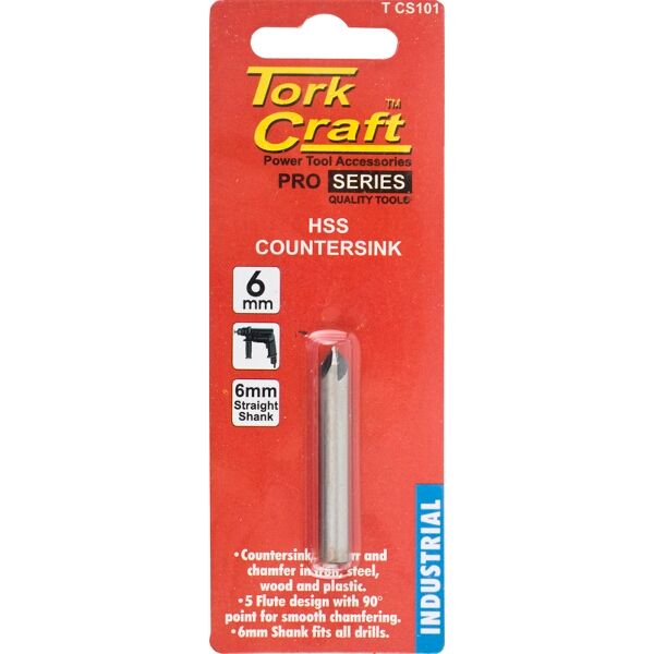 Tork Craft Countersink HSS 6mm 90Deg. 5Flute