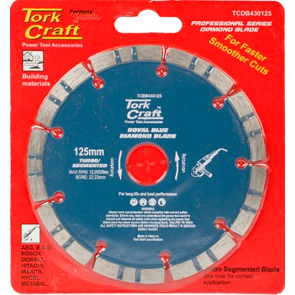 Tork Craft Diamond Blade 125 X 22.22mm Turbo/Segm.Laser