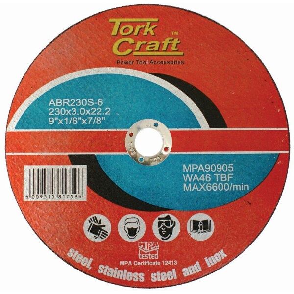 Tork Craft Cutting Disc Steel And Ss 230 X 3.0 22.22mm