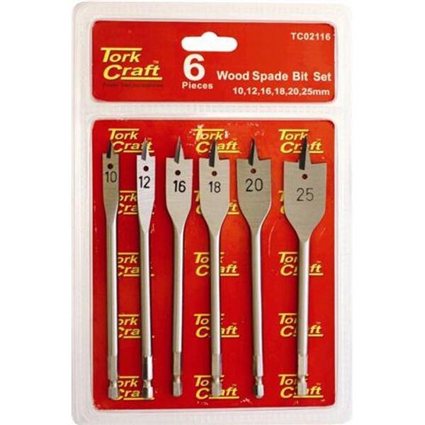 Tork Craft Spade Bit Set 6 Piece