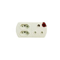White Adaptor - 1x16A 2x6A