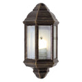 Lantern 3 Panel Half Wall Black Gold
