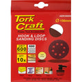 Tork Craft Sanding Disc Hook & Loop 150mm 600 Grit with Holes 10/Pk