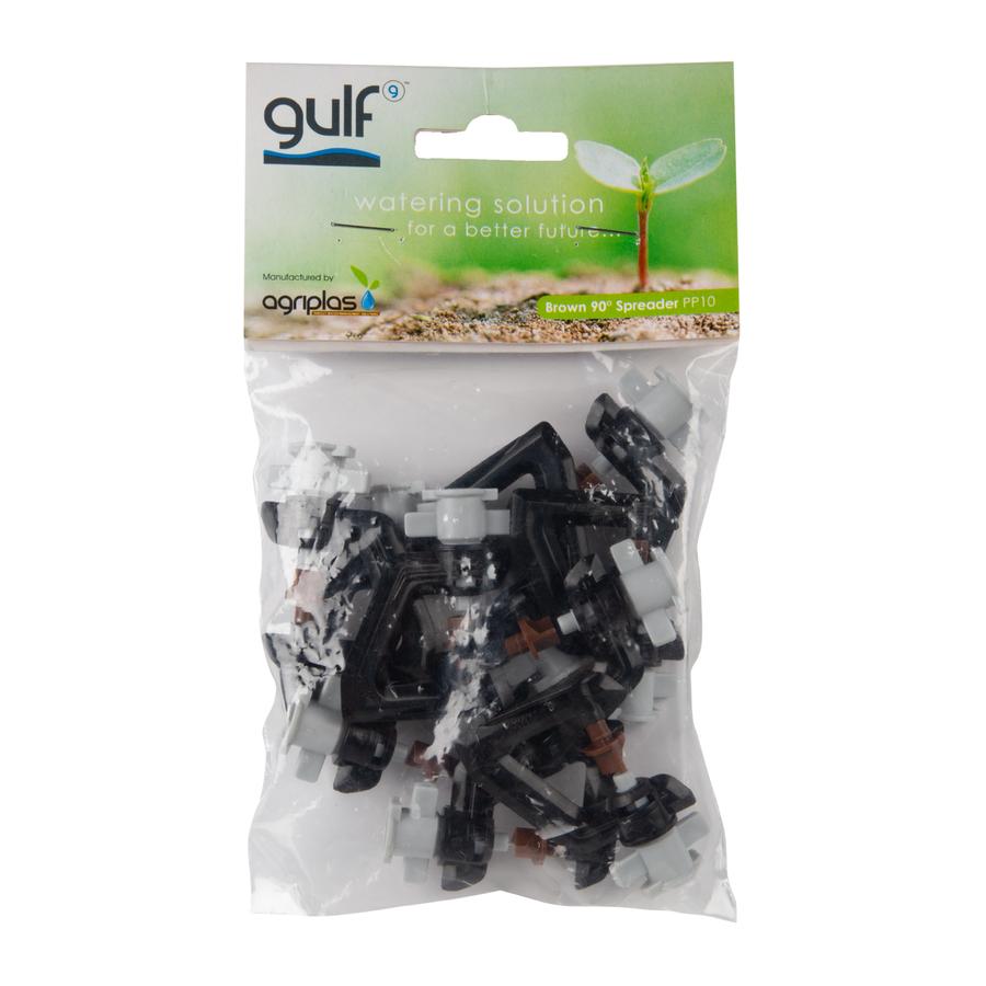 Gulf Sprinkler - Brown Spreader 90 Degree (10Piece)