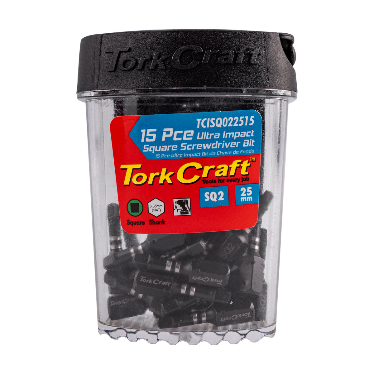 Tork Craft Impact Square Sq No.2 X 25Mm 15Pc Tic Tac Case