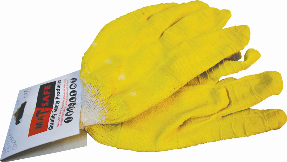 Matsafe Glove Latex Knit Yellow PP 120