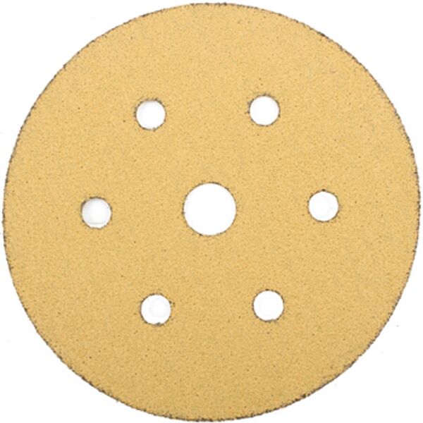Tork Craft Gold Hook & Loop Disc (50 Pieces) 60 Grit 150mm X 6+1 Holes