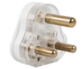 Electricmate 16 Solid Bras/Pin Plug Top - White