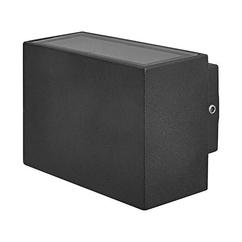 Dual Outdoor Wall Light Black LED 2x3W