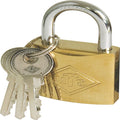 MTS Padlock  Brass/Pl 38mm D/Blist Wz361