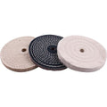 Tork Craft Buffing Wheel Kit 3 Pieces 150mm White & Denim Stiched