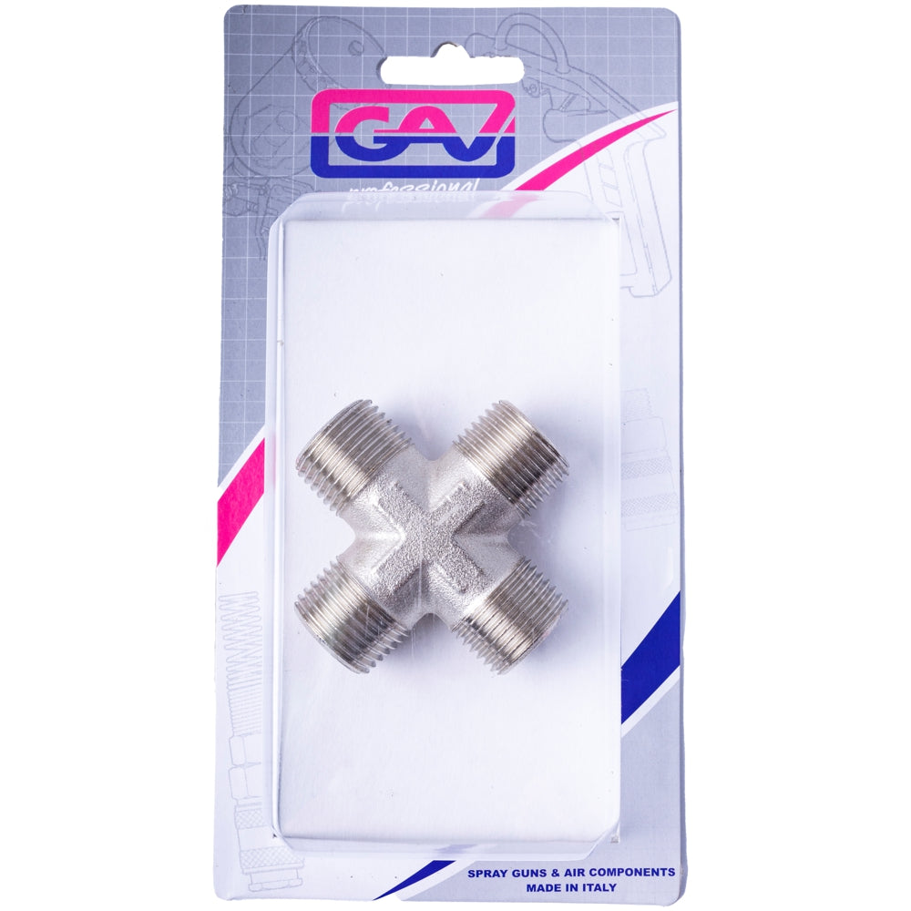 Gav 4-Way Connector 1/2' Mmmm Packaged