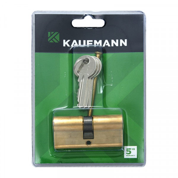 Kaufmann Solid Brass Euro Cylinder Only - 65mm
