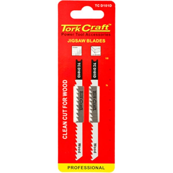 Tork Craft U-Shank Jigsaw Blade 6Tpi Wood 4mm 2 Piece