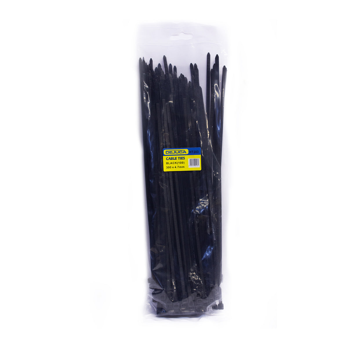 Dejuca - Cable Ties - Black - 300mm X 4.7mm - 100/pkt