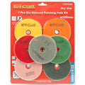 Tork Craft Set of 7 Diamond Polishing Pads 100mm Dry Use