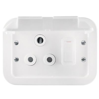 Crabtree Classic Industrial Weatherproof Single Socket White 16A