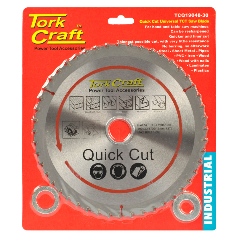 Tork Craft - Universal Quick Cut Tct Blade 190 x 48T 30-20-16